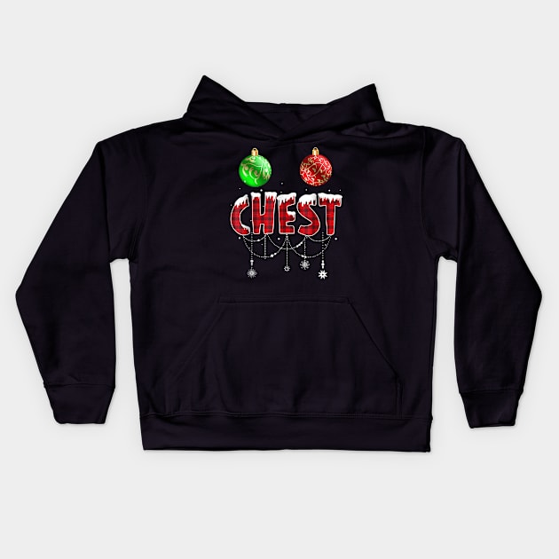 Chest Nuts Christmas Funny Matching Couple Chestnuts Kids Hoodie by marchizano